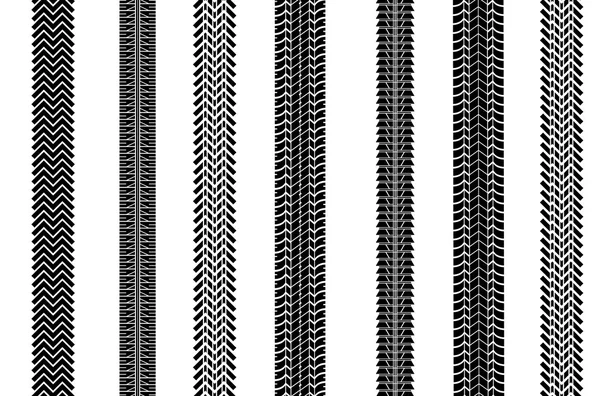 Set wheel track asphalt, vector — 图库矢量图片