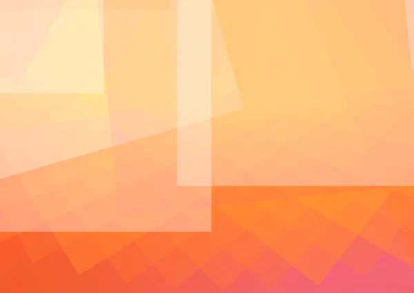 四角形を持つ抽象的なオレンジのイラスト。ベクトル図 — ストックベクタ