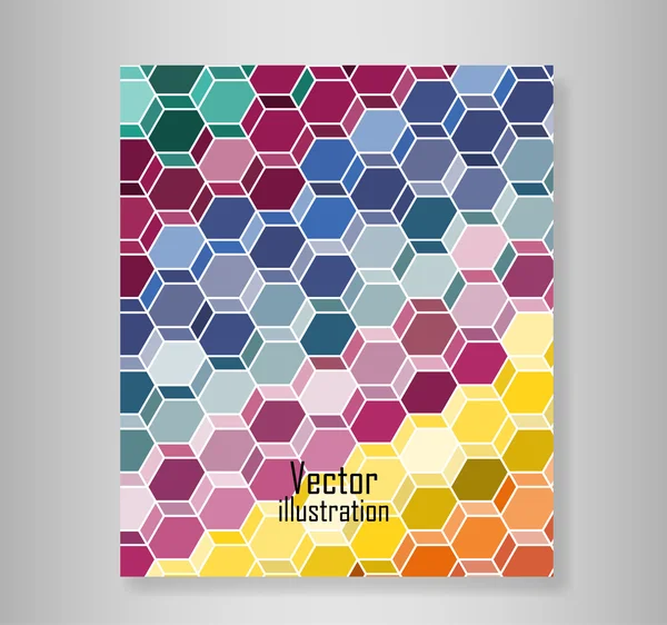 Livro seis encoving fundo abstrato colorido para o vetor de design b — Vetor de Stock