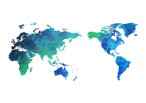 Mapa del mundo abstracto del vector, ilustración del vector — Archivo Imágenes Vectoriales