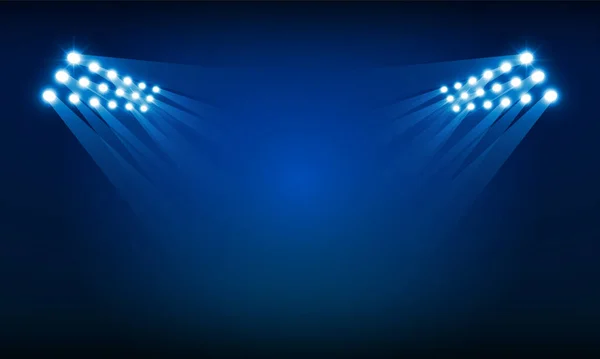 明亮的体育场灯光矢量设计 — 图库矢量图片