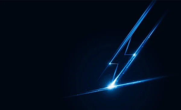Velocità Astratta Lightning Bolt Out Background Tecnologico Hitech Communication Concept — Vettoriale Stock