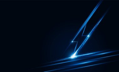 Soyut hız Yıldırım teknolojisi arka plan Hitech iletişim yenilik konsepti arka plan, vektör tasarımı