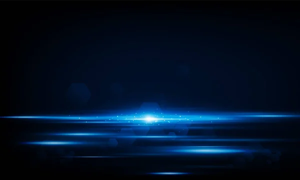 Абстрактний Технологічний Векторний Фон Високошвидкісними Ліхтарями Темний Фон Стрілкою Світло — стоковий вектор