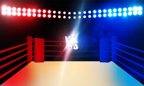 Boxing Ring Arena Spot Light Floodlights Vector Design Vector Illumination — Image vectorielle