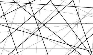 Rastgele siyah çizgileri olan soyut beyaz arkaplan