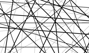 Rastgele siyah çizgileri olan soyut beyaz arkaplan