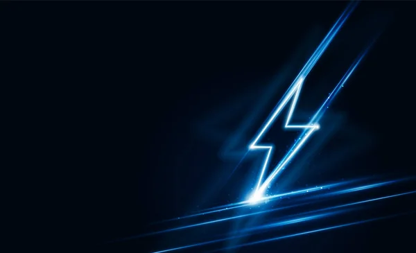 Abstraktní Rychlost Lightning Blikat Ven Technologické Zázemí Hitech Komunikace Koncept — Stockový vektor