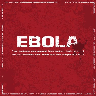 Ebola virüsü kavramı soyut grunge arka plan, vektör illustrat