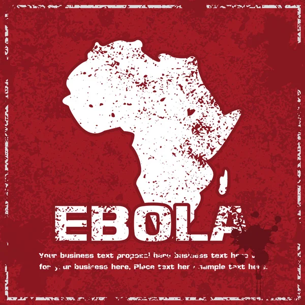 Ebola virus concetto astratto grunge sfondo, vettore illustrat — Vettoriale Stock