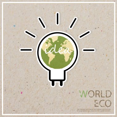 globe on bulbs abstract grunge background illustration 