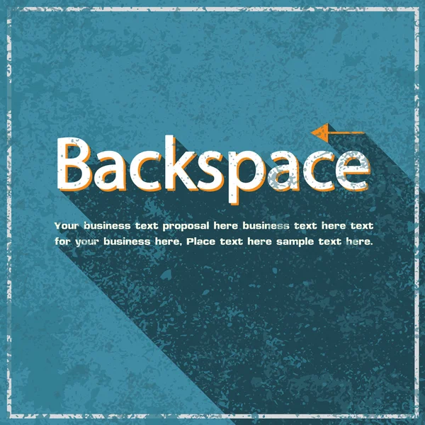 Backspace abstract grunge blue background, vector illustration — Stock Vector