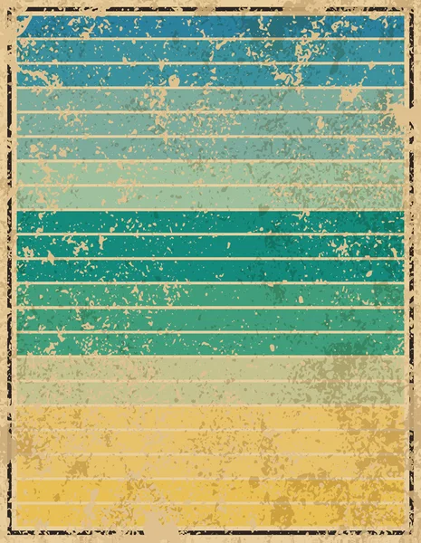 Vacaciones de verano vintage en el mar claro y el color de la isla, vector de mal — Archivo Imágenes Vectoriales