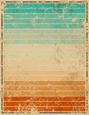 Yaz vintage, vektör çizim seti 