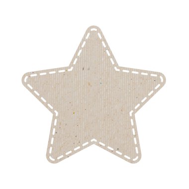 geri dönüşümlü kağıt zanaat beyaz kağıt arka plan üzerinde yıldız, Hüseyin vektör