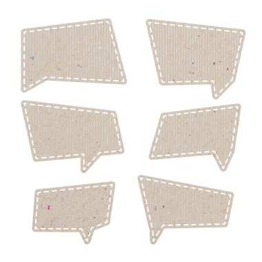 kabarcık konuşma etiketi geri dönüşümlü kağıt. içindeki, vektör illustratio yol