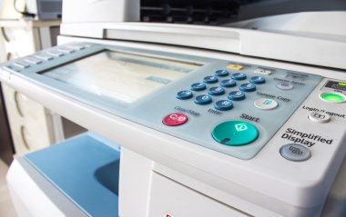 Büro hayatı, Faks, Fotokopi makinesi, Başlat düğmesini kapatın 