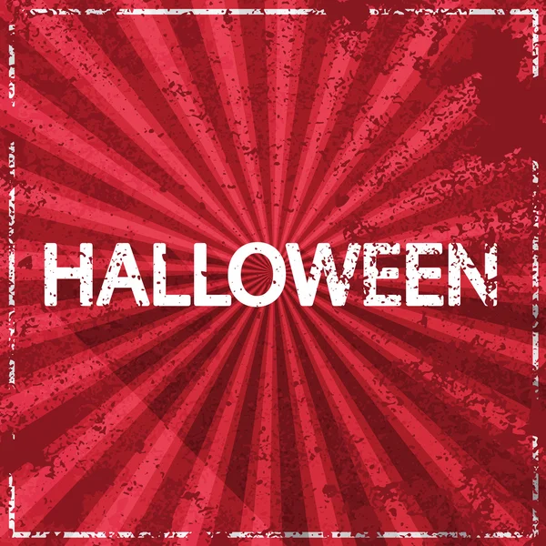 Halloween rayos grunge fondo rojo, vector de ilustración — Archivo Imágenes Vectoriales