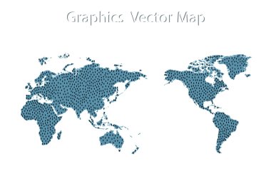 Dünya harita adam simgesi ve bilgi grafiği