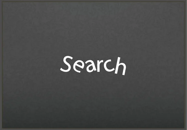 黒板にチョークで描かれた検索インタ フェース — ストックベクタ