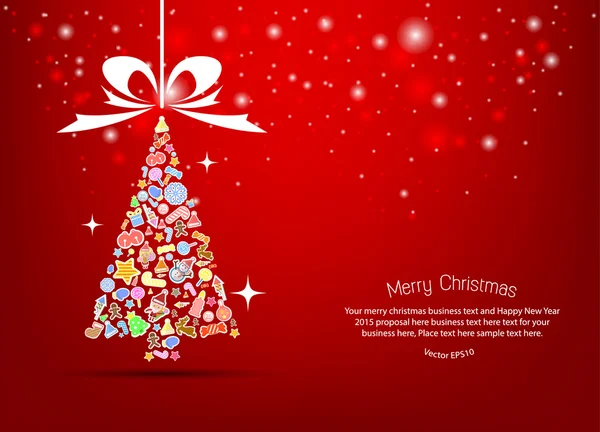 Icône vectorielle de l'arbre de Noël. Illustration vectorielle pour Noël ca — Image vectorielle