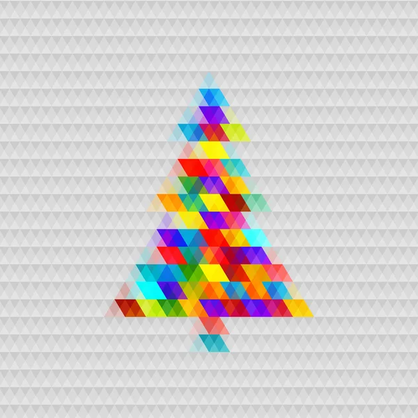 Plantilla de triángulo de fondo de árbol de navidad abstracto. Vector — Vector de stock