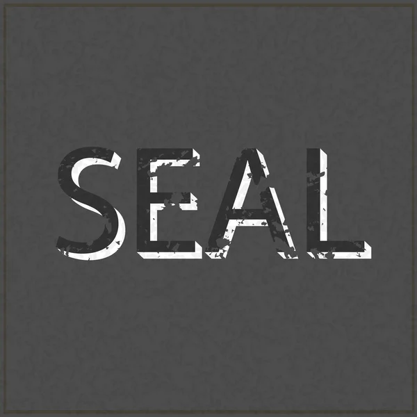 Empty Seal realistic black board in format — Stockfoto