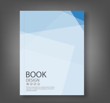 Cover report blue abstract background illustration 
