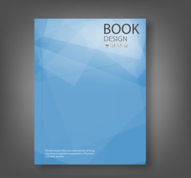 Cover report blue abstract background illustration 