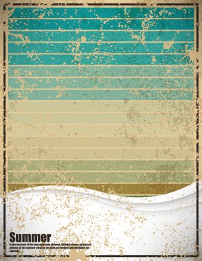 Set of Summer vintage illustration 