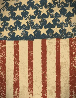 Grunge American flag background illustration, EPS 10