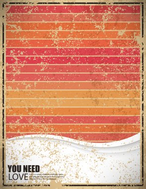 pink sun rise vintage background illustration 