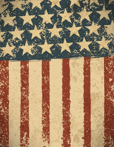 Grunge American flag background illustration, EPS 10 — стокове фото