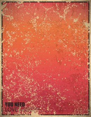 pink and red sun rise vintage background illustration, v