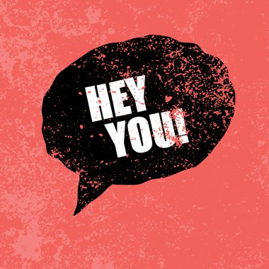 Bubbles Hey You! Exclamation Words Illustration