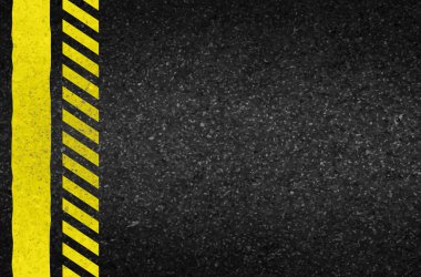 Danger arrows on asphalt texture. illustration