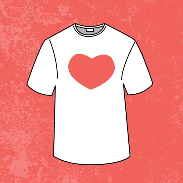 T-shirt design cuore modello di amore — Foto Stock