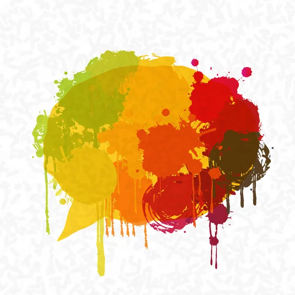 Grunge splashes empty color speech bubbles collection — Stock Photo, Image