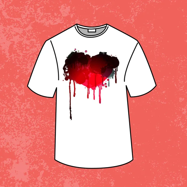 Plantilla de corazón de diseño de camiseta por amor — Foto de Stock