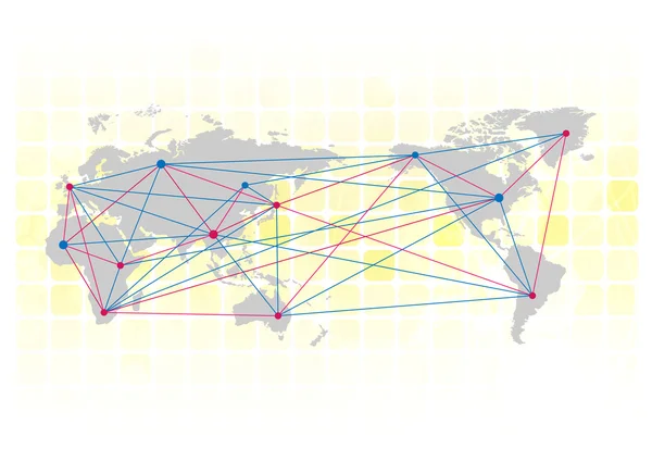 Mapa del mundo y brújula de vertor —  Fotos de Stock