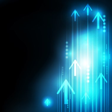 Abstract Blue Arrows technology communicate background i