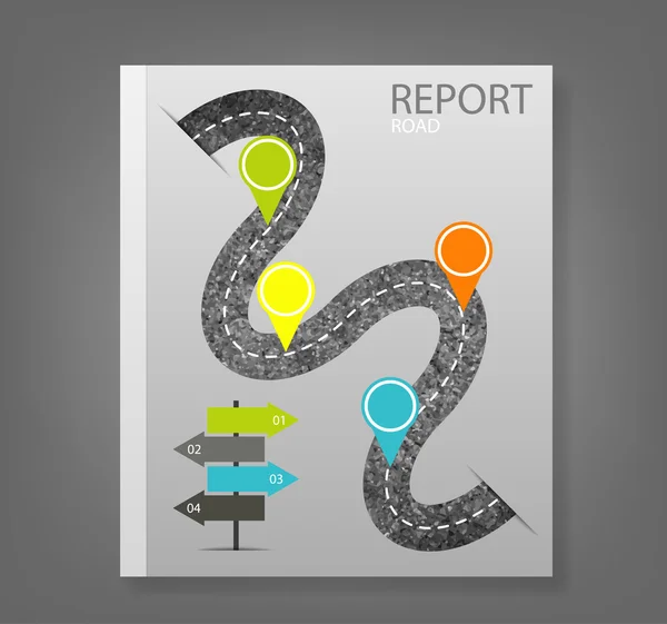Report road blank illustration — ストック写真
