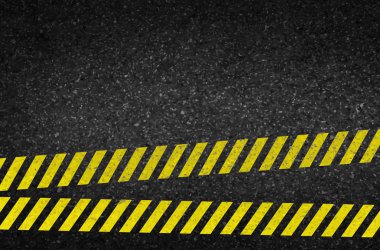 Danger arrows on asphalt texture. illustration