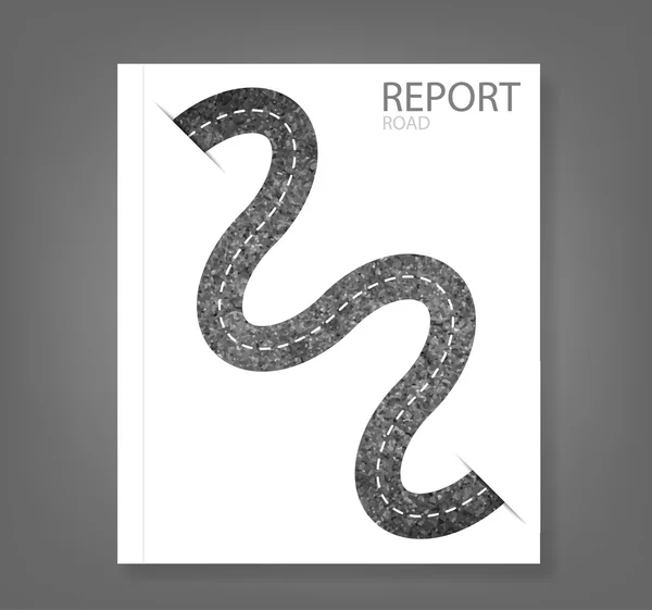 Report road blank illustration — Stockfoto