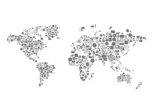 Infografiki tło mapę sieci społecznej — Zdjęcie stockowe