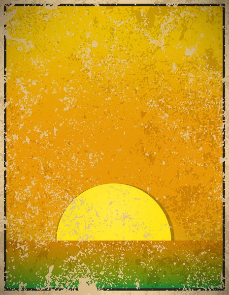 Ilustración vintage puesta de sol — Foto de Stock