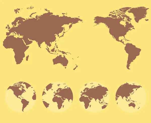 World map and Earth — Stock Photo, Image