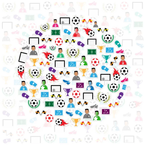 Calcio cerchio icone sfondo, Illustrazione eps10 — Foto Stock