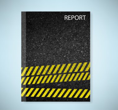 report danger arrows on asphalt texture. illustration