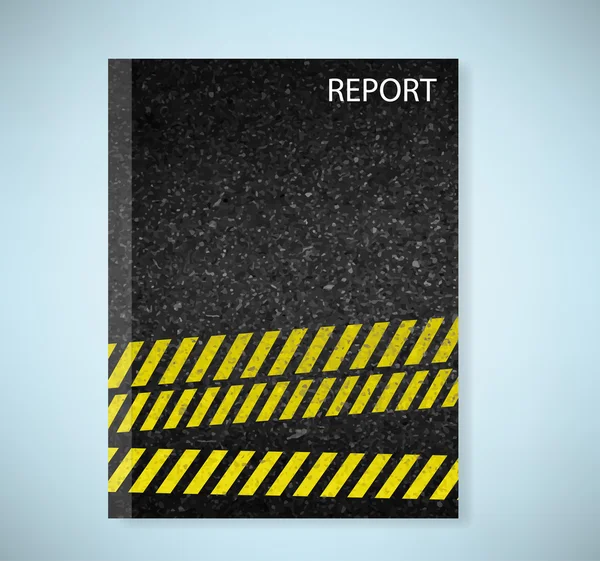 Report danger arrows on asphalt texture. illustration — ストック写真